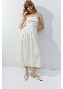 H & M - Sukienka bandeau z żakardowej tkaniny - Biały ze sklepu H&M w kategorii Sukienki - zdjęcie 173688299
