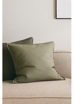 H & M - Poszewka na poduszkę z domieszką lnu - Zielony ze sklepu H&M w kategorii Poszewki na poduszki - zdjęcie 173688307