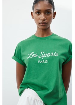 H & M - T-shirt z nadrukiem - Zielony ze sklepu H&M w kategorii Bluzki damskie - zdjęcie 173688357