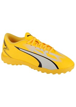 Buty piłkarskie Puma Ultra Play Tt Jr 107533-04 żółte ze sklepu ButyModne.pl w kategorii Buty sportowe dziecięce - zdjęcie 173688538