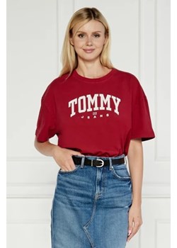 Tommy Jeans T-shirt VARSITY 1 | Oversize fit ze sklepu Gomez Fashion Store w kategorii Bluzki damskie - zdjęcie 173690086