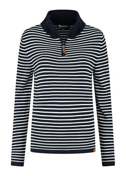 MGO leisure wear Sweter &quot;Nacka&quot; w kolorze granatowo-białym ze sklepu Limango Polska w kategorii Swetry damskie - zdjęcie 173690388