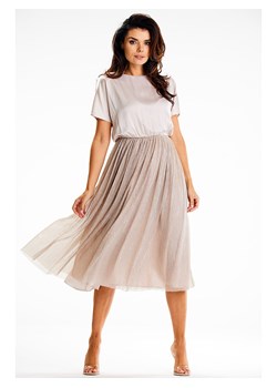 Awama Sukienka w kolorze beżowym ze sklepu Limango Polska w kategorii Sukienki - zdjęcie 173690455