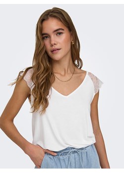 ONLY Koszulka w kolorze białym ze sklepu Limango Polska w kategorii Bluzki damskie - zdjęcie 173691069