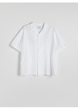 Reserved - Koszula comfort z lnem - biały ze sklepu Reserved w kategorii Koszule męskie - zdjęcie 173692895