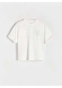 Reserved - T-shirt z nadrukiem - złamana biel ze sklepu Reserved w kategorii T-shirty chłopięce - zdjęcie 173693079
