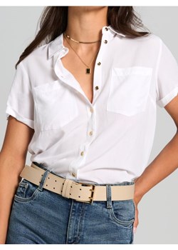 Sinsay - Koszula z krótkim rękawem - biały ze sklepu Sinsay w kategorii Koszule damskie - zdjęcie 173693678