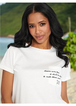Sinsay - Koszulka z krótkim rękawem - biały ze sklepu Sinsay w kategorii Bluzki damskie - zdjęcie 173693709