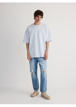 Reserved - Gładki T-shirt oversize - jasnoniebieski ze sklepu Reserved w kategorii T-shirty męskie - zdjęcie 173694316