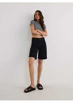 Reserved - Jeansowe szorty - czarny ze sklepu Reserved w kategorii Szorty - zdjęcie 173694408