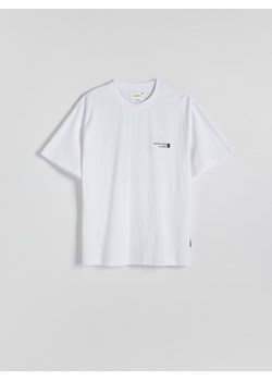 Reserved - T-shirt relaxed z nadrukiem - biały ze sklepu Reserved w kategorii T-shirty męskie - zdjęcie 173694626