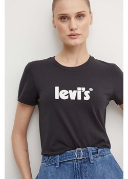 Levi's T-shirt bawełniany kolor czarny 17369.1756-Blacks ze sklepu PRM w kategorii Bluzki damskie - zdjęcie 173695135