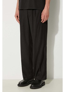 Awake NY spodnie Wool Pant męskie kolor czarny proste SP24-PA005 ze sklepu PRM w kategorii Spodnie męskie - zdjęcie 173695228