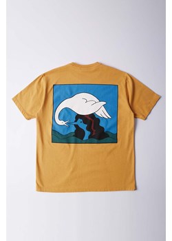 by Parra t-shirt bawełniany Swan To The Face męski kolor żółty z nadrukiem 51410 ze sklepu PRM w kategorii T-shirty męskie - zdjęcie 173695246