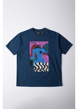 by Parra t-shirt bawełniany Distortion Table męski kolor granatowy z nadrukiem 51420 ze sklepu PRM w kategorii T-shirty męskie - zdjęcie 173695248