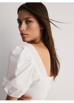 Reserved - Bluzka z bufkami - biały ze sklepu Reserved w kategorii Bluzki damskie - zdjęcie 173695758