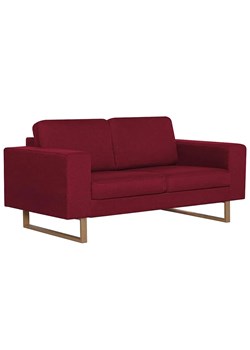 Elegancka dwuosobowa sofa Ladi 2X - czerwone wino ze sklepu Edinos.pl w kategorii Sofy i kanapy - zdjęcie 173696325