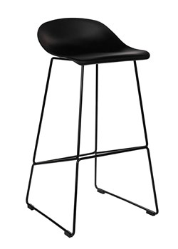 Czarny minimalistyczny hoker loft - Mirva ze sklepu Edinos.pl w kategorii Hokery - zdjęcie 173696335