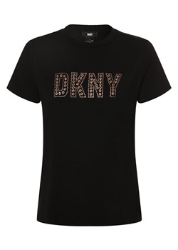 DKNY Koszulka damska Kobiety Bawełna czarny jednolity ze sklepu vangraaf w kategorii Bluzki damskie - zdjęcie 173702858