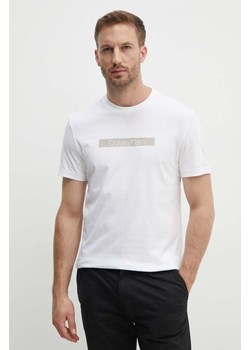 Calvin Klein t-shirt bawełniany męski kolor biały z nadrukiem K10K113110 ze sklepu ANSWEAR.com w kategorii T-shirty męskie - zdjęcie 173704416
