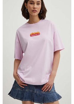 Converse t-shirt bawełniany kolor różowy z aplikacją 10026466-A03 ze sklepu ANSWEAR.com w kategorii T-shirty męskie - zdjęcie 173704727