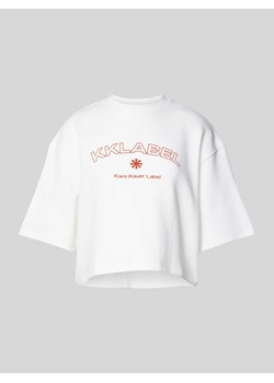 T-shirt krótki z nadrukiem z logo ze sklepu Peek&Cloppenburg  w kategorii Bluzki damskie - zdjęcie 173705427