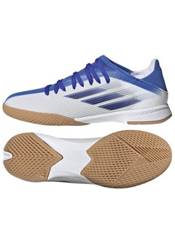 Buty piłkarskie adidas X Speedflow.3 In Jr GW7492 białe białe ze sklepu ButyModne.pl w kategorii Buty sportowe dziecięce - zdjęcie 173705757