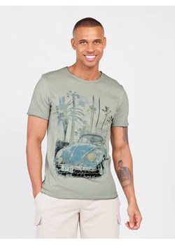 KEY LARGO Koszulka &quot;Palm Beach&quot; w kolorze szarym ze sklepu Limango Polska w kategorii T-shirty męskie - zdjęcie 173706816