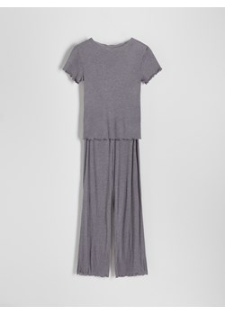 Reserved - Dwuczęściowa piżama - ciemnoszary ze sklepu Reserved w kategorii Piżamy damskie - zdjęcie 173708287