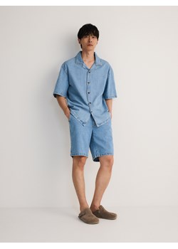 Reserved - Jeansowa koszula relaxed z lyocellem - niebieski ze sklepu Reserved w kategorii Koszule męskie - zdjęcie 173708387