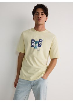 Reserved - T-shirt relaxed fit z nadrukiem - jasnozielony ze sklepu Reserved w kategorii T-shirty męskie - zdjęcie 173708616