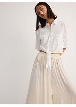 Reserved - Koszula z wiskozą - biały ze sklepu Reserved w kategorii Koszule damskie - zdjęcie 173708787