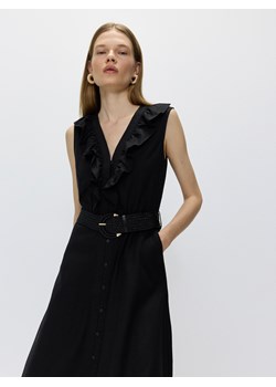 Reserved - Sukienka z lnem - czarny ze sklepu Reserved w kategorii Sukienki - zdjęcie 173710145