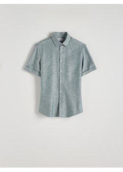 Reserved - Koszula regular z krótkim rękawem - morski ze sklepu Reserved w kategorii Koszule męskie - zdjęcie 173710719