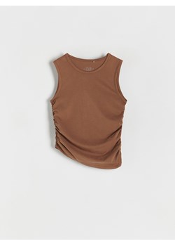 Reserved - Sportowy top na ramiączkach - brązowy ze sklepu Reserved w kategorii Bluzki dziewczęce - zdjęcie 173711045