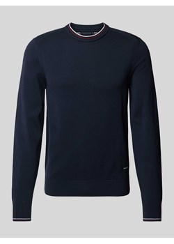 Sweter z dzianiny z naszywką z logo ze sklepu Peek&Cloppenburg  w kategorii Swetry męskie - zdjęcie 173712025