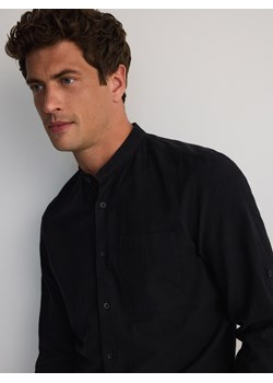 Reserved - Koszula slim fit z kieszonką - czarny ze sklepu Reserved w kategorii Koszule męskie - zdjęcie 173714295