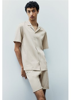 H & M - Koszula z bawełny pima Regular Fit - Brązowy ze sklepu H&M w kategorii Koszule męskie - zdjęcie 173714827