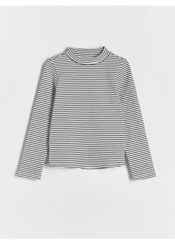 Reserved - Koszulka w paski - biały ze sklepu Reserved w kategorii Bluzki dziewczęce - zdjęcie 173715129