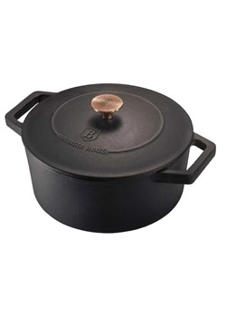 Czarny żeliwny garnek 4.3L N1-H48 ze sklepu Edinos.pl w kategorii Garnki - zdjęcie 173715569