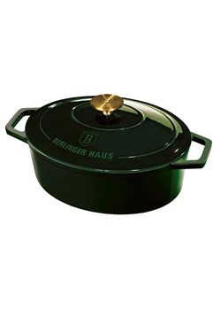 Zielona emaliowana brytfanna żeliwna z pokrywą - Bornes 3X ze sklepu Edinos.pl w kategorii Dom - zdjęcie 173715647