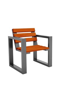 Krzesło z oparciem do ogrodu Norin Silver- 8 kolorów ze sklepu Edinos.pl w kategorii Fotele ogrodowe - zdjęcie 173715835