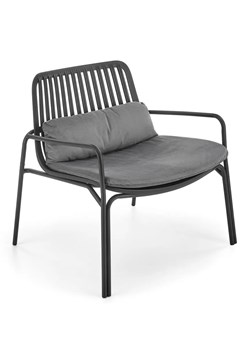 Czarne nowoczesne krzesło do ogrodu - Pefo ze sklepu Edinos.pl w kategorii Fotele ogrodowe - zdjęcie 173715985