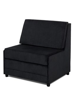 Czarny tapicerowany fotel rozkładany - Laskin ze sklepu Edinos.pl w kategorii Fotele - zdjęcie 173715996