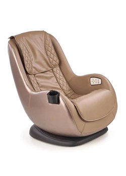 Beżowy fotel z masażem - Satell ze sklepu Edinos.pl w kategorii Fotele - zdjęcie 173716048