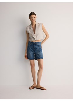 Reserved - Jeansowe szorty z przetarciami - niebieski ze sklepu Reserved w kategorii Szorty - zdjęcie 173717099