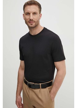 BOSS t-shirt bawełniany męski kolor czarny gładki 50468972 ze sklepu ANSWEAR.com w kategorii T-shirty męskie - zdjęcie 173717316
