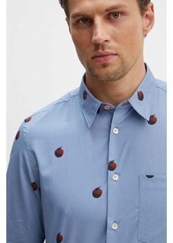 PS Paul Smith koszula bawełniana męska kolor niebieski slim z kołnierzykiem klasycznym M2R.614P.N22109 ze sklepu ANSWEAR.com w kategorii Koszule męskie - zdjęcie 173717488