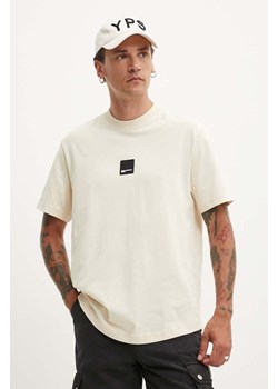Karl Lagerfeld Jeans t-shirt bawełniany męski kolor beżowy z aplikacją 245D1705 ze sklepu ANSWEAR.com w kategorii T-shirty męskie - zdjęcie 173717735