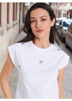 Sinsay - Koszulka bawełniana - biały ze sklepu Sinsay w kategorii Bluzki damskie - zdjęcie 173720156
